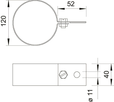 OBO 301 DIN-120 Regenrohrschelle 120mm 