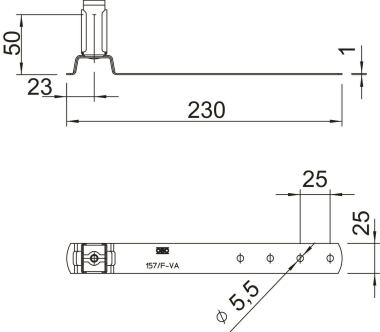 OBO 157 F-VA 230 35 Dachleitungshalter 