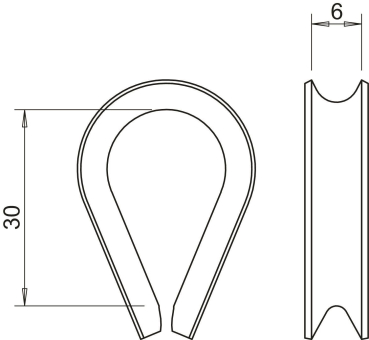 OBO 946 5 A4 Seilkausche 5mm A4 1.4401 