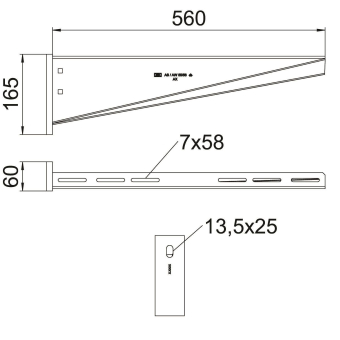 OBO AW 55 56 FT Wand-u.Stielausleger m. 