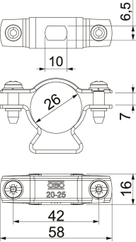 OBO isCon H 26 VA Leitungshalter 