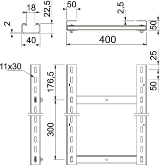 OBO SLM50C40F 40 FT Steigeleiter 