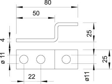 OBO 5011 Verbindungsklemme 80x25x25 St 