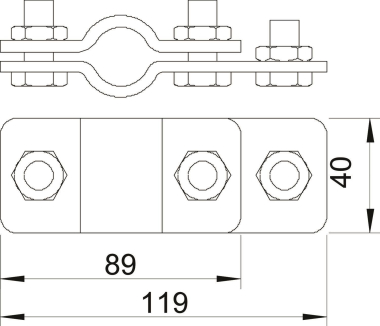 OBO 2730 25 FT Anschlussschelle 
