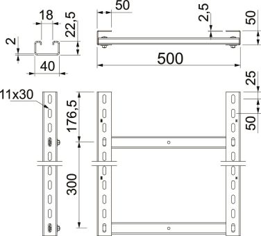 OBO SLM50C40F 50 FT Steigeleiter 
