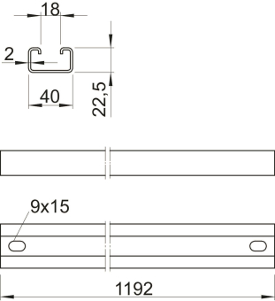 OBO MS4022P1192FT Profilschiene als 