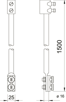 OBO 204 KL-1500 Erdeinführungsstange 