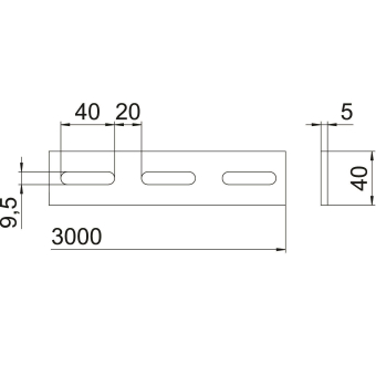 OBO SLH 62 3000 FT Holmprofil gelocht 