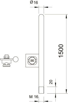 OBO 101 A-L150 Fangstange 
