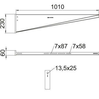 OBO AW 55 101 FT Wand-u.Stielausleger m 
