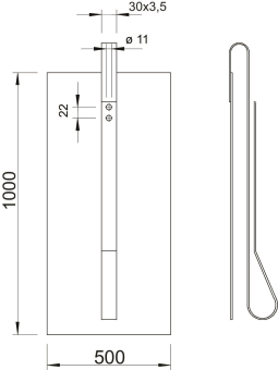 OBO 1816 F-500X1000 Erdplatte 500x1000x3 