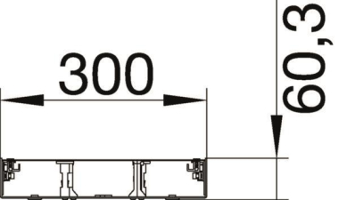 Hager Unterteil BKGD 300x60 m BKGD300601 