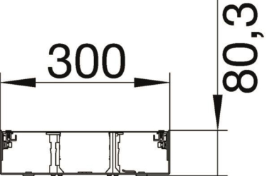 Hager Unterteil BKGD 300x80 m BKGD300801 