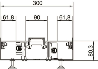 Hager Unterteil BKGD 300x80 m BKGD300801 
