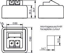TG Modul-Aufnahme AP 80x80   H02000A0092 