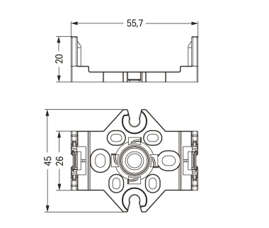 WAGO 770-625 Montageplatte,5-polig,für 