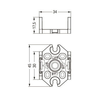WAGO 770-623 Montageplatte,3-polig,für 