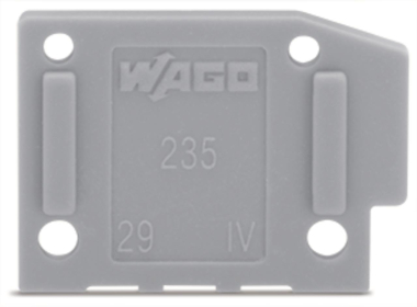 WAGO 235-100 Abschlussplatte,anrastbar, 