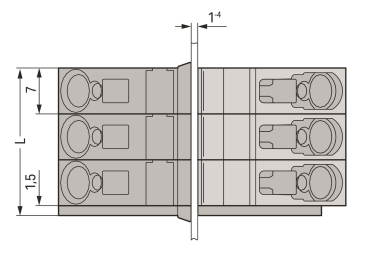 WAGO 826-163 Durchführungsklemme, 