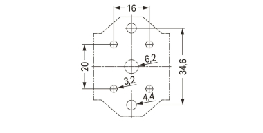 WAGO 770-623 Montageplatte,3-polig,für 