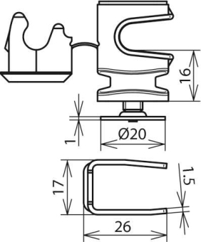 DEHN Leitungshalter Niro-K grau   204069 