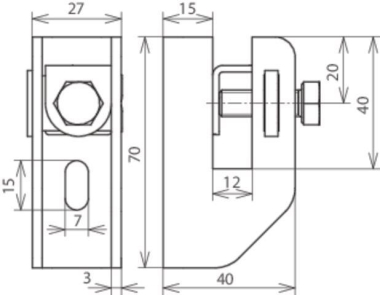 DEHN Flachbandhalter St/tZn       277240 