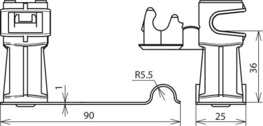 DEHN Dachleitungsh. Niro-K H=36mm 204229 