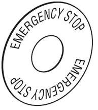 Schneider Schild EMERGENCY STOP ZB6Y7330 
