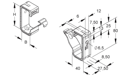 Kleinhuis Sammelhalter 70x9mm PP  1712/1 