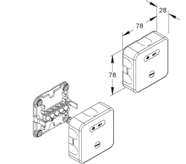 Kleinhuis Abzweigdose 28x78x78mm     818 