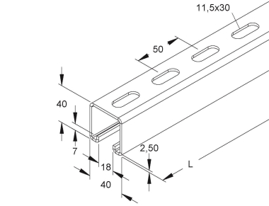 NIED Ankerschiene               2988/2FL 