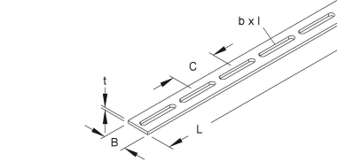 Niedax Schlitzbandeisen B25mm S 25 X 3/2 