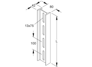 NIED Profil 3000mm              I80/3000 