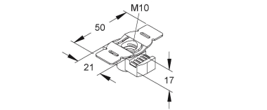 Niedax Gleitmutter        GMZF M10-18 F 