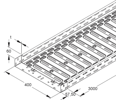 NIED Verzinkt Kabelbahn        RLV60.400 