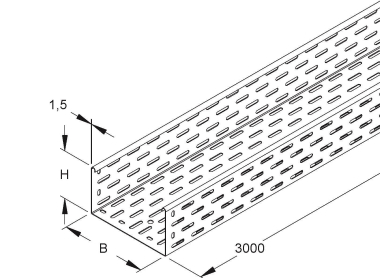 NIED Kabelrinne feuerverzinkt RS110.300F 