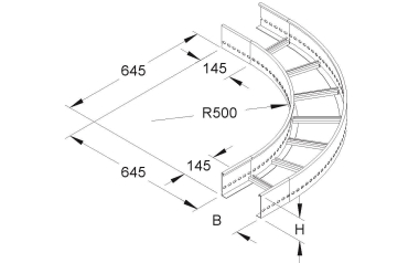 Niedax Bogen 90° klein    KLBK 100.203 F 