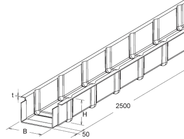 Niedax GFK-Kabelrinne         BK 140.200 
