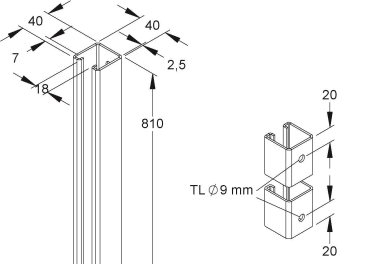NIED Gerätekanalstütze         2988/810R 