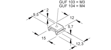 Niedax Gleitmutter               GUF 103 