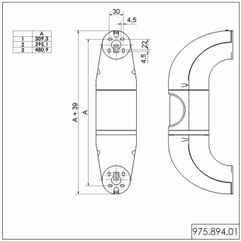 Werma Montagebügel unten grau   97589401 