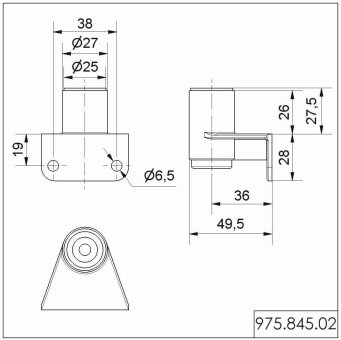 Werma Winkel f.KS50 schwarz     97584502 
