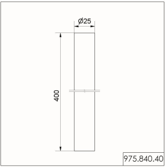Werma Rohr D25mm 400mm lang     97584040 