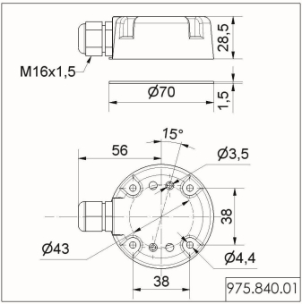 Werma Anschlussdose f.seitl     97584001 