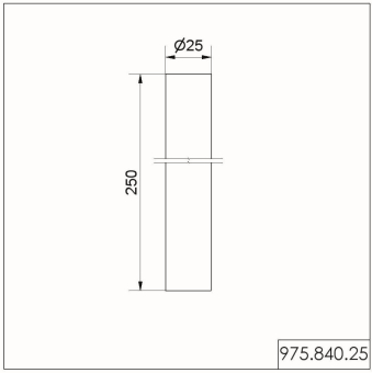 Werma Rohr D25mm 250mm lang     97584025 