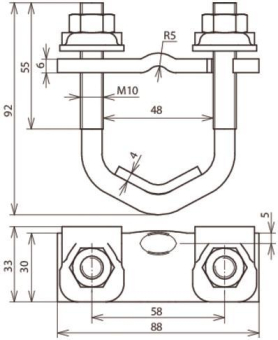 DEHN Armierungsklemme St/blank f. 308046 