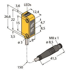 TURCK Q12AB6FF15Q, Opto      Q12AB6FF15Q 