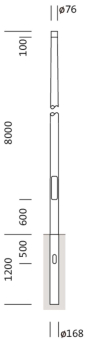 SITEC Mast 8m konisch rund 5NY231780KM00 