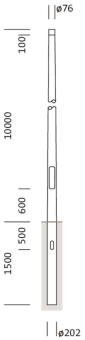 SITEC Mast 10m konisch     5NY231710KM00 