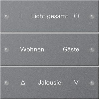 GIRA 220328 Wippenset 3fach beschreibbar 